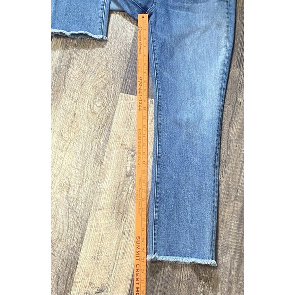 Los Angeles Denim Co Jeans Olivia Full Rise Frayed Ankle Raw Hem Made In USA 31 - Picture 12 of 12